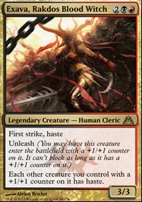 Exava, Rakdos Blood Witch feature for Unleashed and Hasty